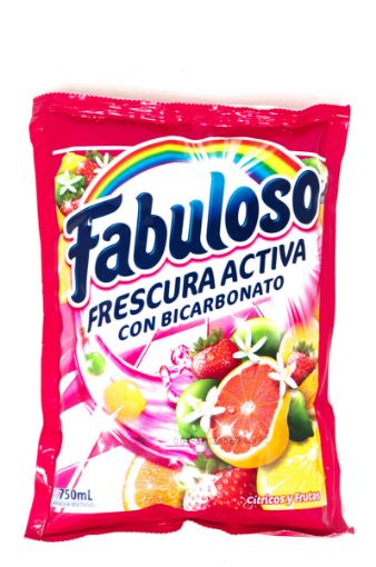 Imagen de DESINFECTANTE FABULOSO FRESCURA ACTIVA AROMA CITRICOS Y FRUTAS 750 ML