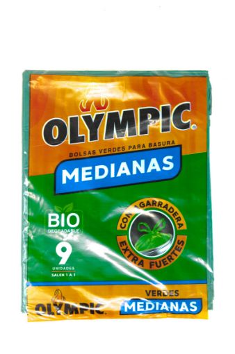 Imagen de BOLSA OLYMPIC PARA BASURA MEDIANA VERDE 9 UND