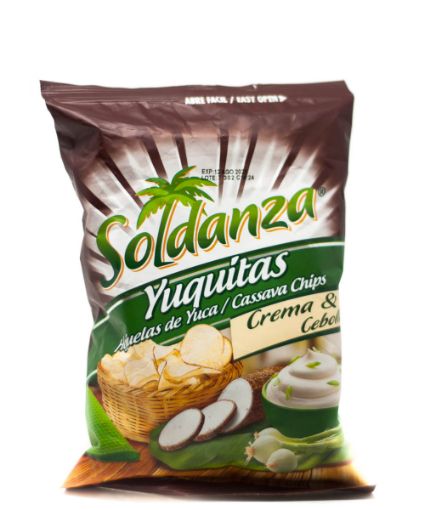 Imagen de HOJUELAS DE YUCA SOLDANZA YUQUITAS CREMA Y CEBOLLA 45 G