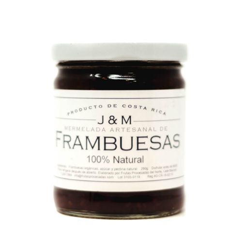 Imagen de MERMELADA J&M DE FRAMBUESAS ARTESANAL 100% NATURAL 280 G