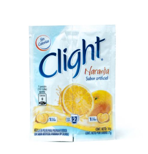 Imagen de BEBIDA CLIGHT EN POLVO LIGHT NARANJA  14.00 G