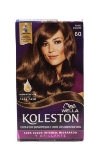 Imagen de TINTE PARA CABELLO KOLESTON RUBIO OSCURO # 60 1 UND