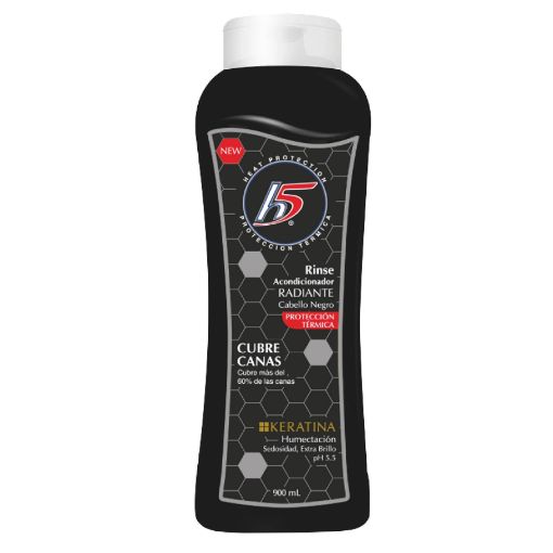 Imagen de SHAMPOO H5 CUBRE CANAS RADIANTE CABELLO NEGRO 900.00 ML