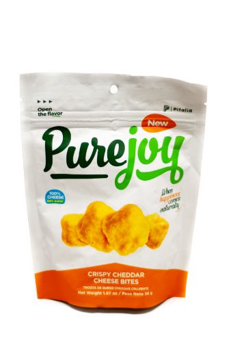 Imagen de TROZOS DE QUESO CHEDDAR PUREJOY CRUJIENTES 56 G