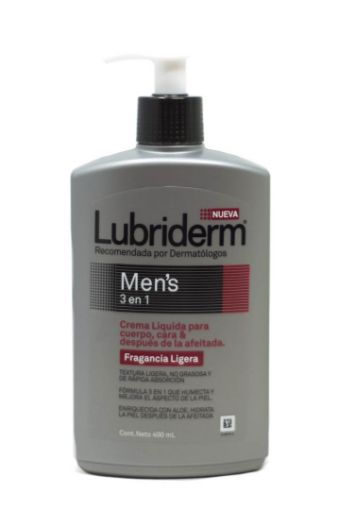 Imagen de CREMA LUBRIDERM MENS 3 EN 1 FRAGANCIA LIGERA 400 ml 