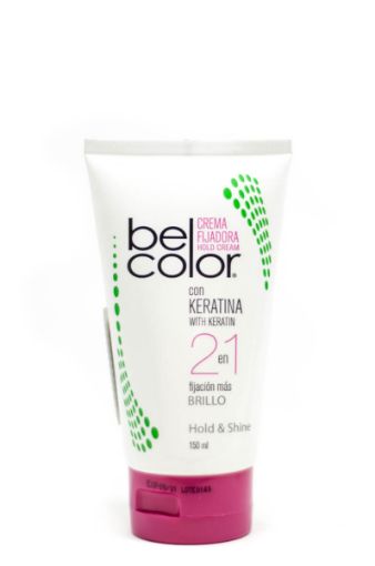 Imagen de CREMA FIJADORA PARA CABELLO BELCOLOR 2 EN 1 BRILLO 150 ML