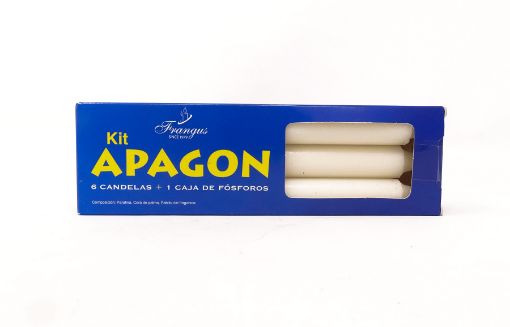 Imagen de KIT APAGÓN FRANGUS 7 UND - 6 UND VELAS + CAJA DE FOSFOROS