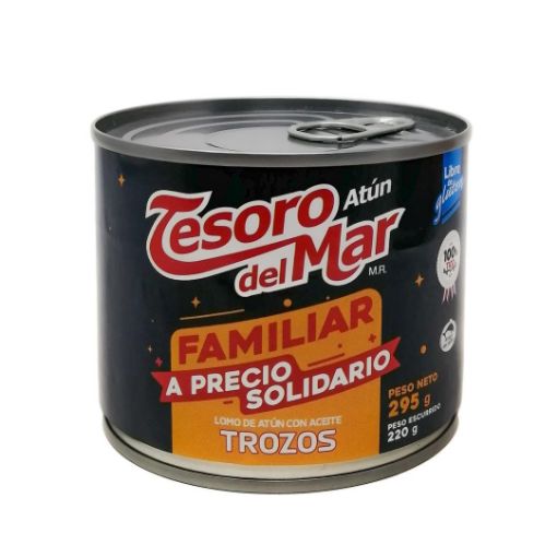 Imagen de ATUN EN TROZOS TESORO DEL MAR FAMILIAR EN ACEITE 220 g 