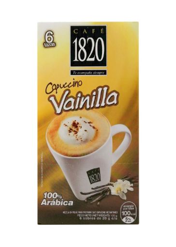 Imagen de CAFE 1820 INSTANTÁNEO CAPUCCINO VAINILLA 6 UND 120.00 G
