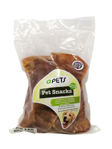 Imagen de SNACK  MAS Q PETS PARA MASCOTAS OREJA DE CERDO 100% NATURAL 10 und 