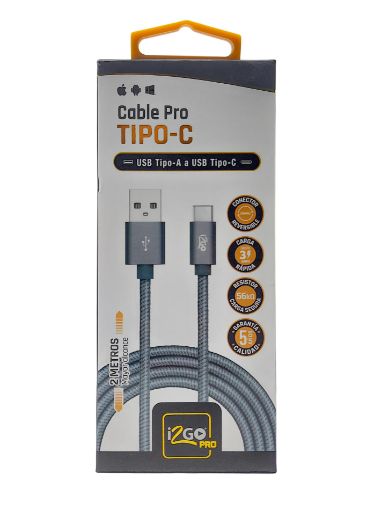 Imagen de CABLE I2GO PRO TIPO C 2 MTS  1 und 