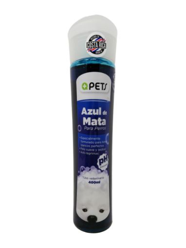 Imagen de SHAMPOO MAS Q PETS PARA PERRO AZUL DE MATA 400 ml 