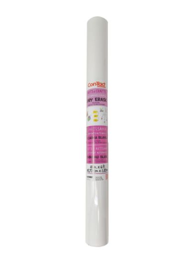 Imagen de RECUBRIMIENTO CON-TACT AUTO ADHESIVO PIZARRA BLANCA 45.7 CMX1.82 M 1.00 UND