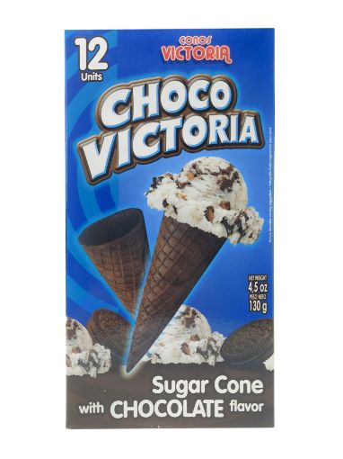 Imagen de CONOS VICTORIA AZUCARADOS SABOR CHOCOLATE 12 UND 130 g 