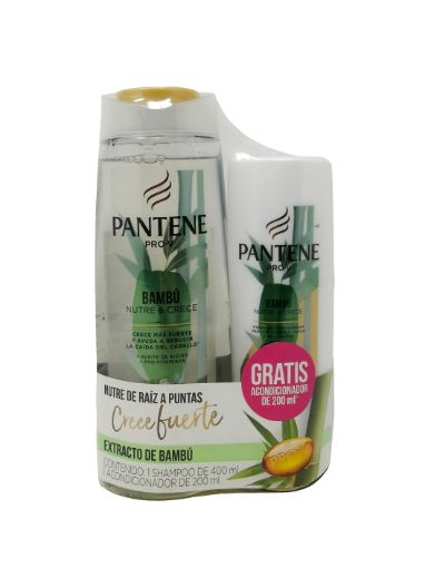 Imagen de OFERTA PANTENE 600 ML -SHAMPOO BAMBÚ 400 ML + ACONDICIONADOR BAMBU 200 ML 