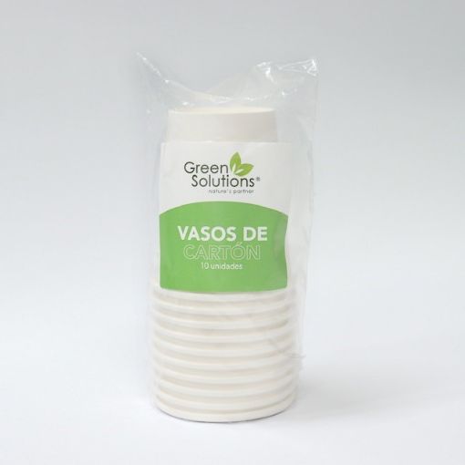 Imagen de VASOS GREEN SOLUTIONS DE CARTÓN 8 ONZAS 10,00 und 