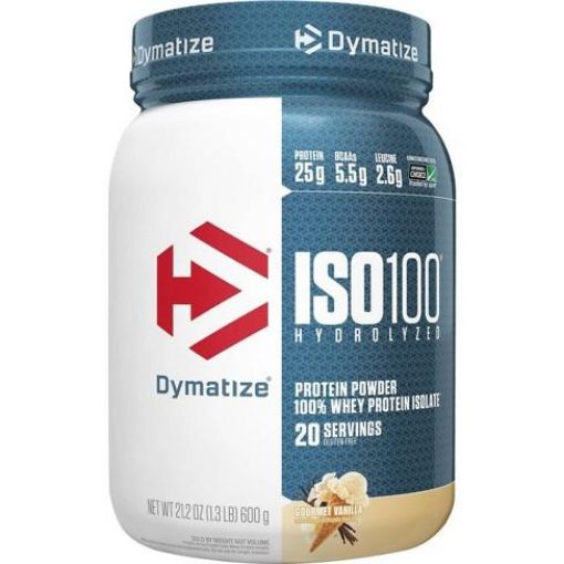 Imagen de SUPLEMENTO DYMATIZE ISO 100 HYDROLIZADO VAINILLA 640 g 