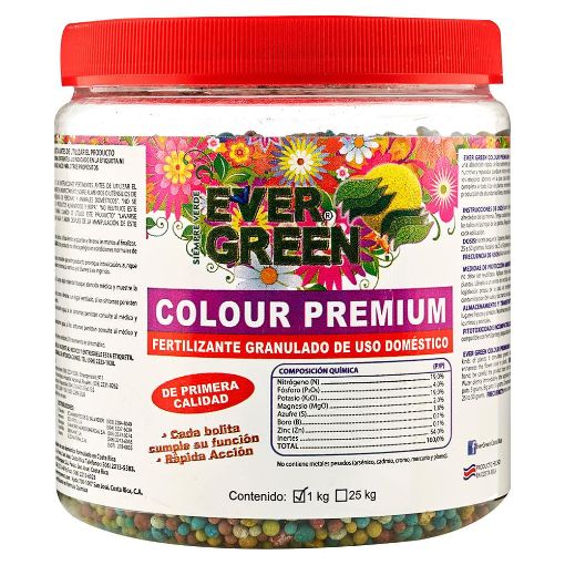 Imagen de FERTILIZANTE EVERGREEN GRANULADO COLOR PREMIUM  1000 g 