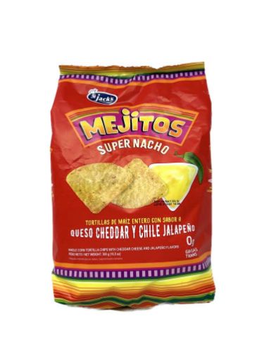 Imagen de TORTILLAS JACKS MEJITOS SUPER NACHO QUESO CHEEDAR & JALAPEÑO 300,00 g 