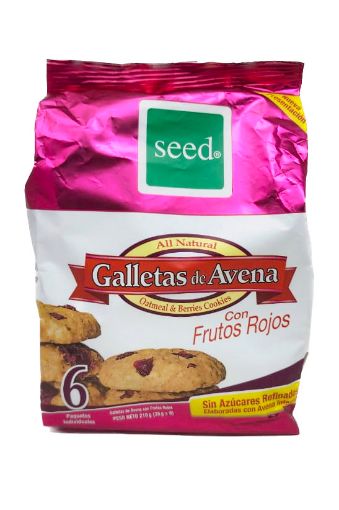 Imagen de GALLETA SEED DE AVENA CON FRUTOS ROJOS 6 UND 210 G