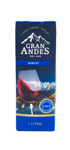 Imagen de VINO TINTO GRAN ANDES MERLOT TETRAPACK  1000 ML