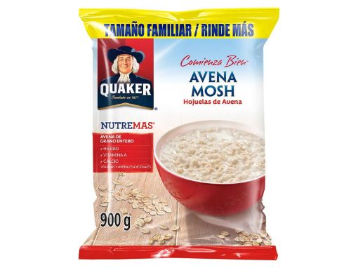Imagen de AVENA QUAKER MOSH NUTREMAS EN HOJUELAS 900 G