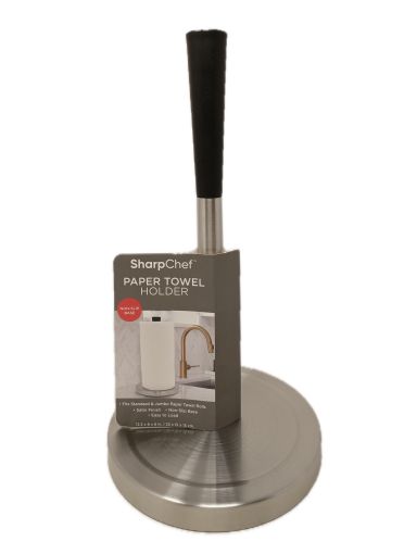 Imagen de DISPENSADOR SHARPCHEF DE TOALLA DE COCINA CON BASE Y MANGO NEGRO 1 UND