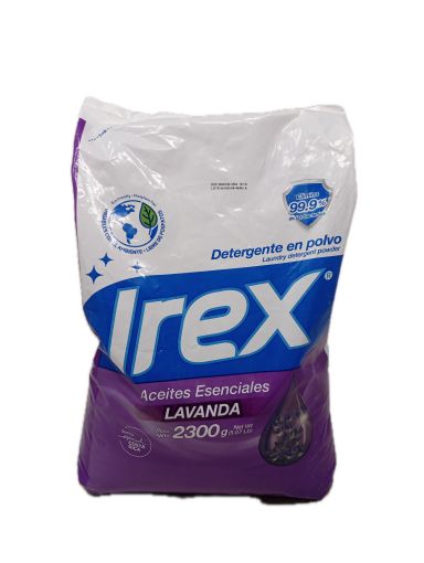 Imagen de DETERGENTE EN POLVO IREX AROMA LAVANDA 2300 G