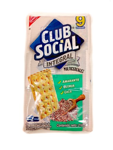 Imagen de GALLETAS NABISCO CLUB SOCIAL INTEGRAL MULTICEREALES 9 UND 216 G