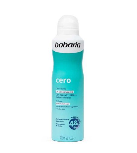 Imagen de DESODORANTE BABARIA CERO PIEL SENSIBLE PARA MUJER EN AEROSOL 200.00 ML