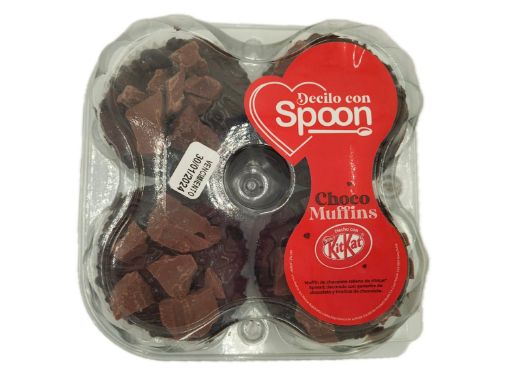 Imagen de MUFFIN SPOON CHOCOLATE KIT KAT NAVIDEÑO 4 UND 240.00 G