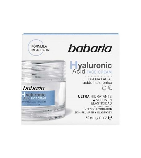 Imagen de CREMA FACIAL BABARIA CON ÁCIDO HIALURÓNICO 50 ML