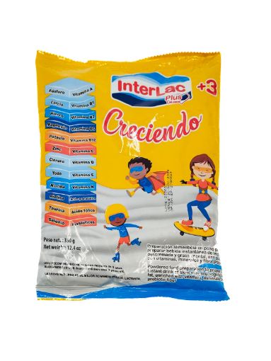 Imagen de BEBIDA LÁCTEA EN POLVO INTERLAC CRECIENDO 350 G
