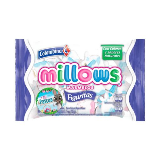 Imagen de MARSHMALLOW COLOMBINA MILLOWS CONEJOS 145 G