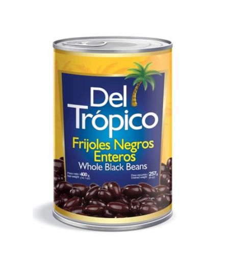 Imagen de FRIJOL DEL TRÓPICO NEGRO ENTERO LATA 400 G