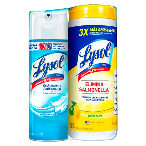 Imagen de OFERTA LYSOL DESINFECTANTE AROMA CRISP LINEN EN AEROSOL 354 G  