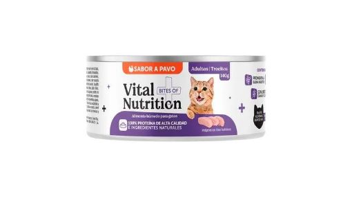 Imagen de ALIMENTO HÚMEDO VITAL NUTRITION SALMÓN PARA GATO ADULTO LATA 140.00 G