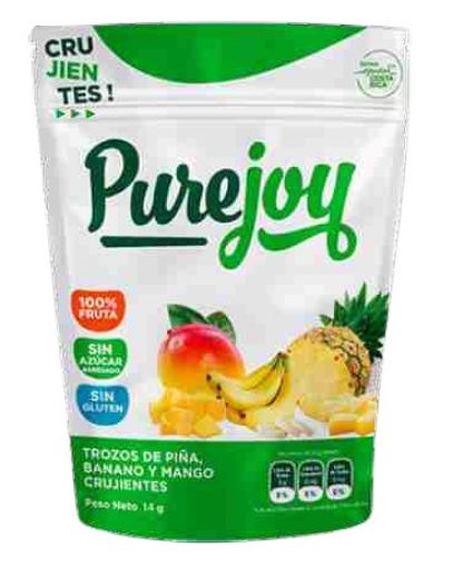 Imagen de MIX TROPICAL PUREJOY PIÑA BANANO & MANGO CRUJIENTES 56.00 G
