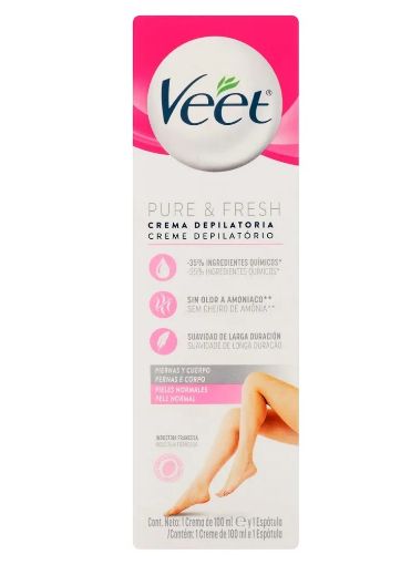 Imagen de CREMA DEPILATORIA VEET PURE&FRESH PIEL NORMAL  100.00 ML