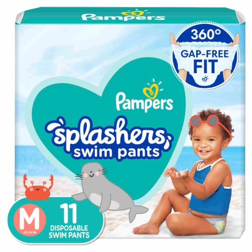Imagen de PAÑAL  PAMPERS SPLASHER DESECHABLE TALLA M 11.00 UND