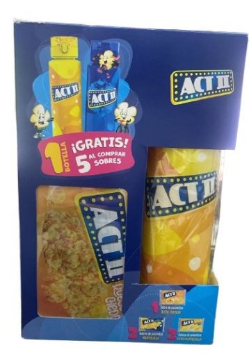 Imagen de PALOMITAS DE MAIZ  ACT II SURTIDO 5 UND + BOTELLA GRATIS 460.00 G