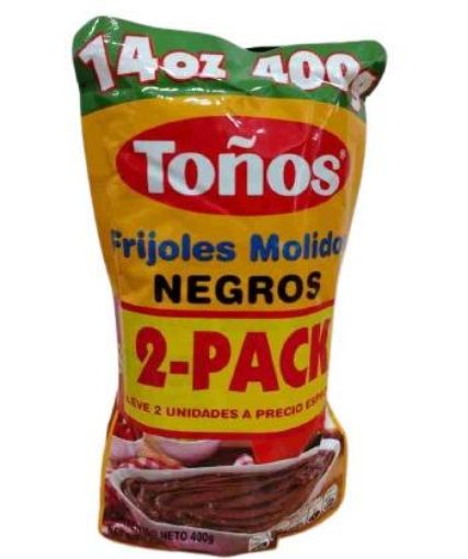 Imagen de OFERTA TONOS 800 G-  2 PACK FRIJOL NEGRO MOLIDO DOY PACK 400 G 