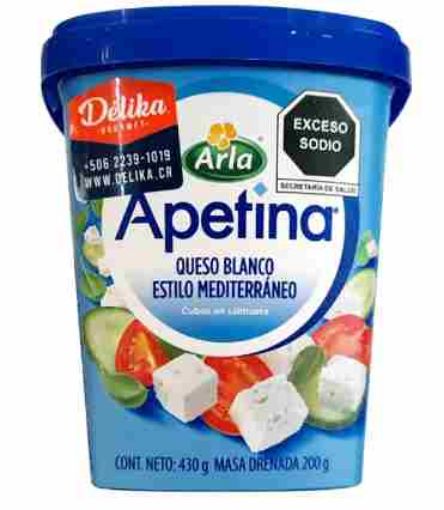 Imagen de QUESO  ARLA  APETINA ESTILO MEDITERRANEO EN CUBOS 200.00 G