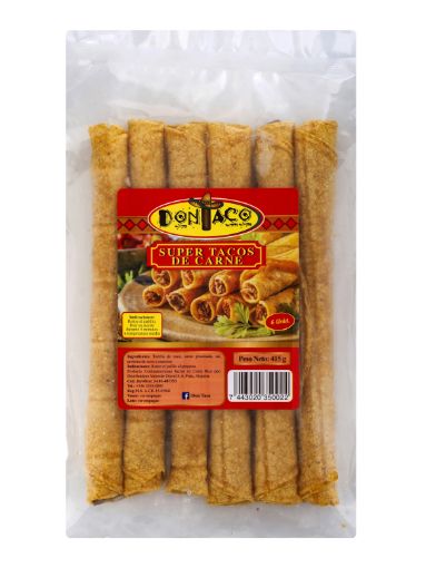 Imagen de TACO DON TACO DE CARNE CONGELADOS SUPER 6 UND 415.00 G