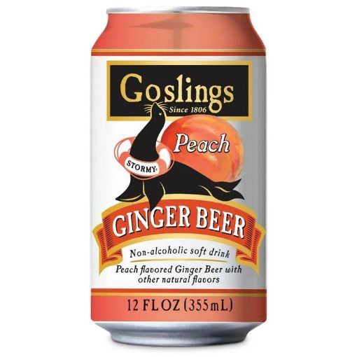 Imagen de BEBIDA GOSLINGS GASIFICADA DE MELOCOTÓN GINGER BEER LATA 355.00 ML