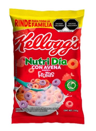 Imagen de CEREAL KELLOGGS NUTRI DÍA CON AVENA SABOR FRUTAS BOLSA 210.00 G