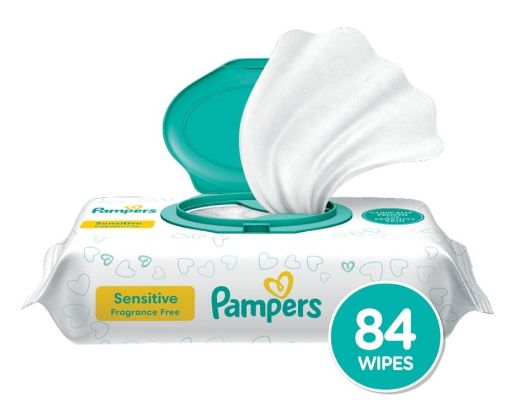 Imagen de TOALLITAS HÚMEDAS PAMPERS SENSITIVE 84 UND