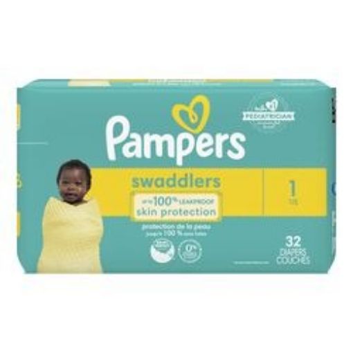 Imagen de PAÑAL PAMPERS SWADDLERS DESECHABLE ETAPA 1 32 UND