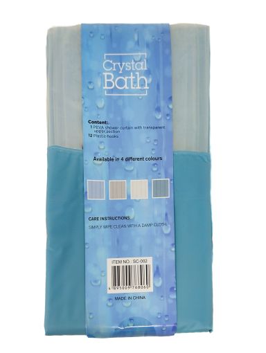 Imagen de CORTINA CRYSTAL BATH DE BAÑO DE PLÁSTICO #SC-002 1 UND