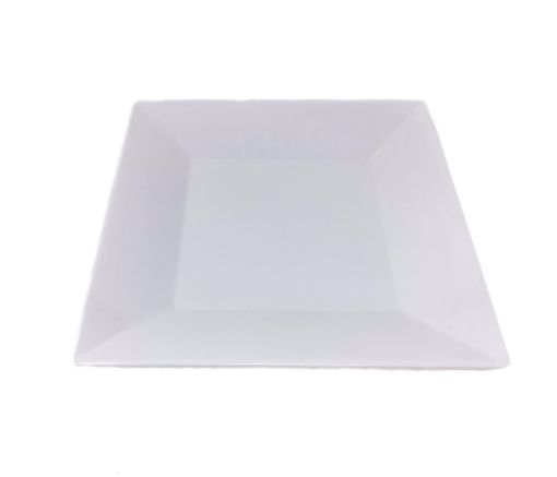 Imagen de PLATO BIG HOME DE MELAMINA BLANCO CUADRADO PLANO  #BG-014-8W 1 UND